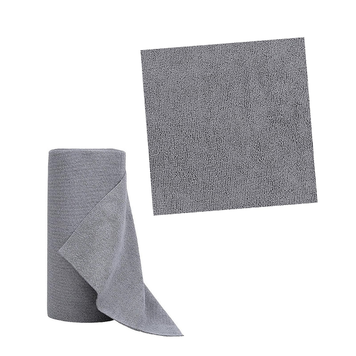 20 PCS Gray Microfiber Cleaning Cloth Roll M664