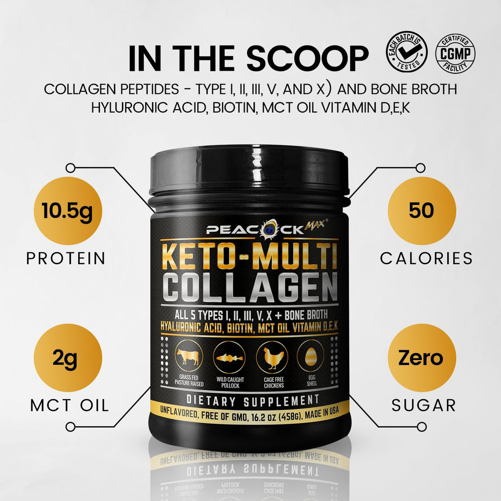 Multi Collagen Protein Powder 16.2 oz Pack of 6 Unflavored L2347