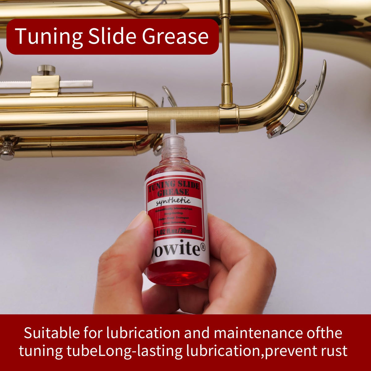 Trumpet Cleaning Kit 6-Piece Valve Oil Slide Grease Mouthpiece Brushes Cloth K464550