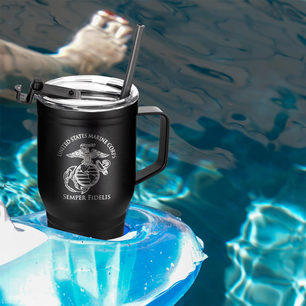 30 oz Stainless Steel Tumbler with Handle B94527
