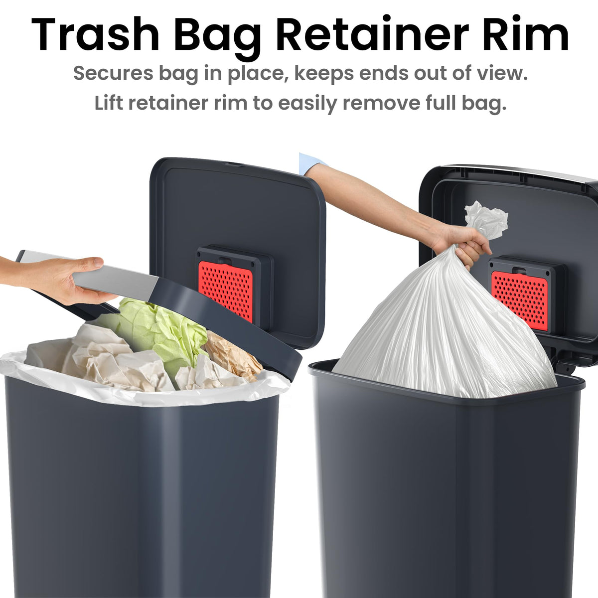 50 Liter Stainless Steel Step Kitchen Trash Can D5768