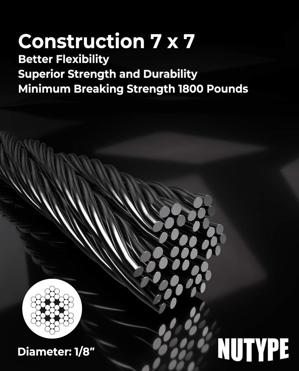 1/8" T316 Stainless Steel Cable X651