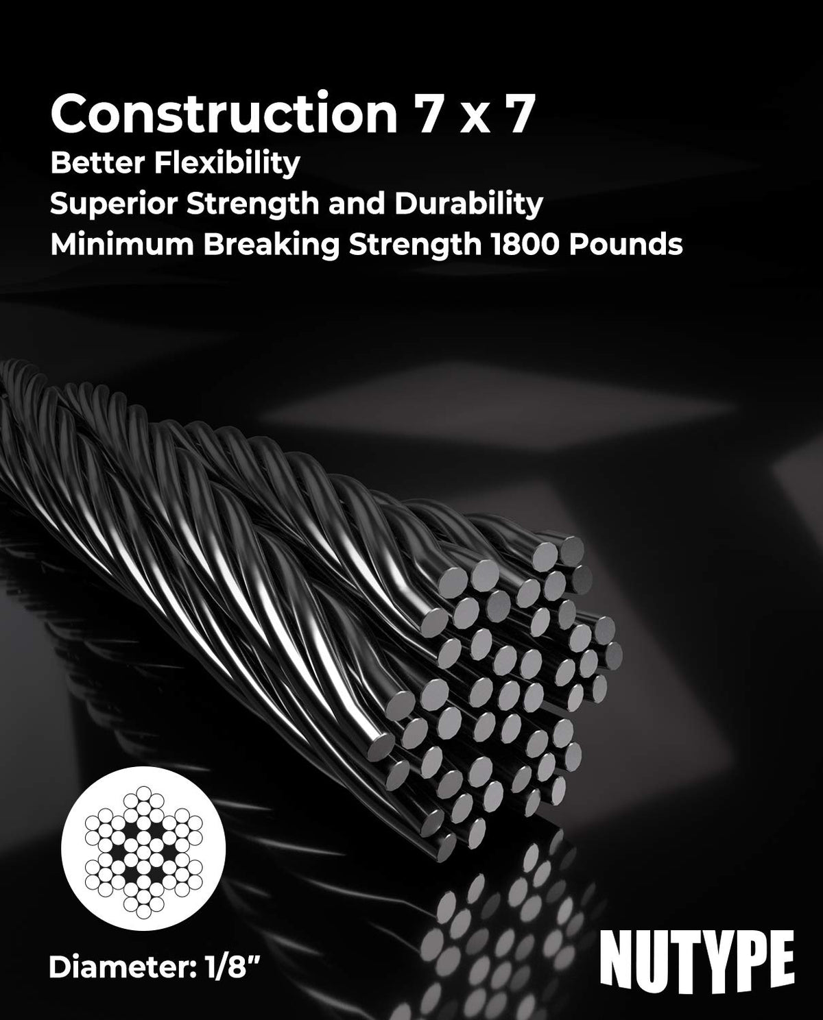1/8" T316 Stainless Steel Cable X651
