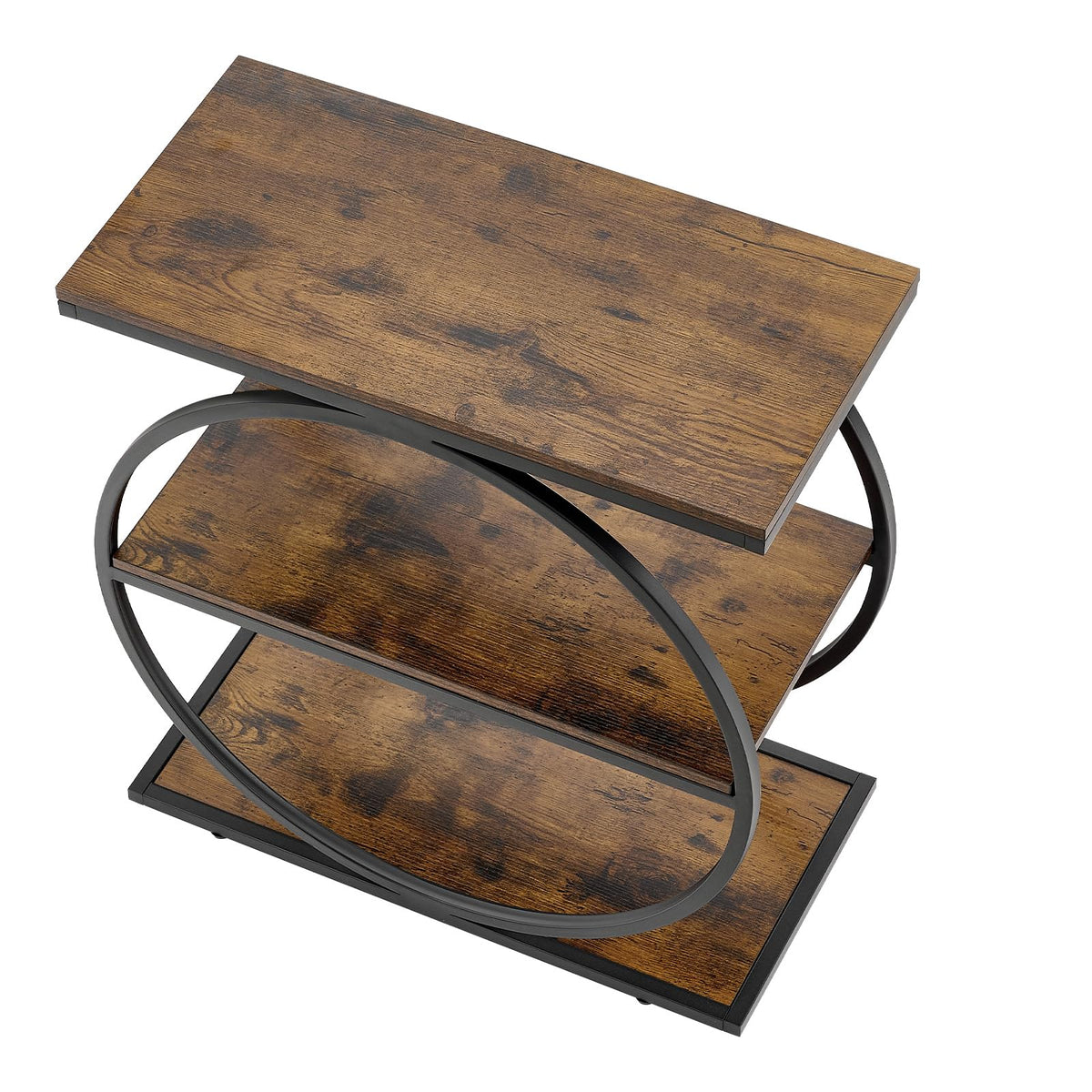 3-Tier Narrow Side Table with Open Storage Shelves Y4449