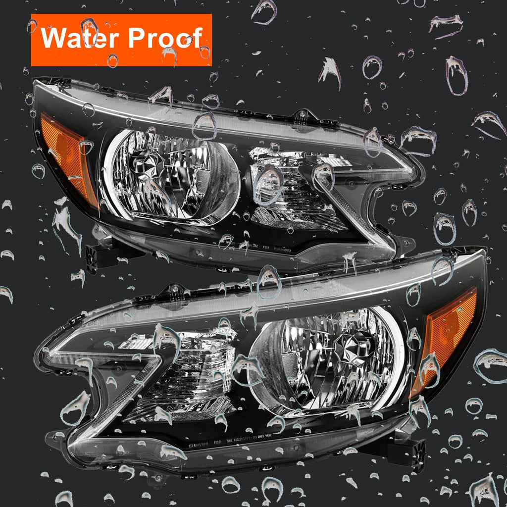 Black Halogen Headlights Assembly B687