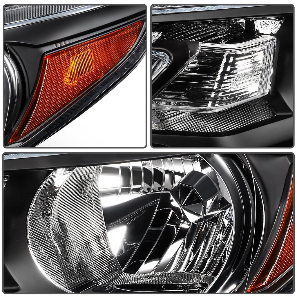 Black Halogen Headlights Assembly B687