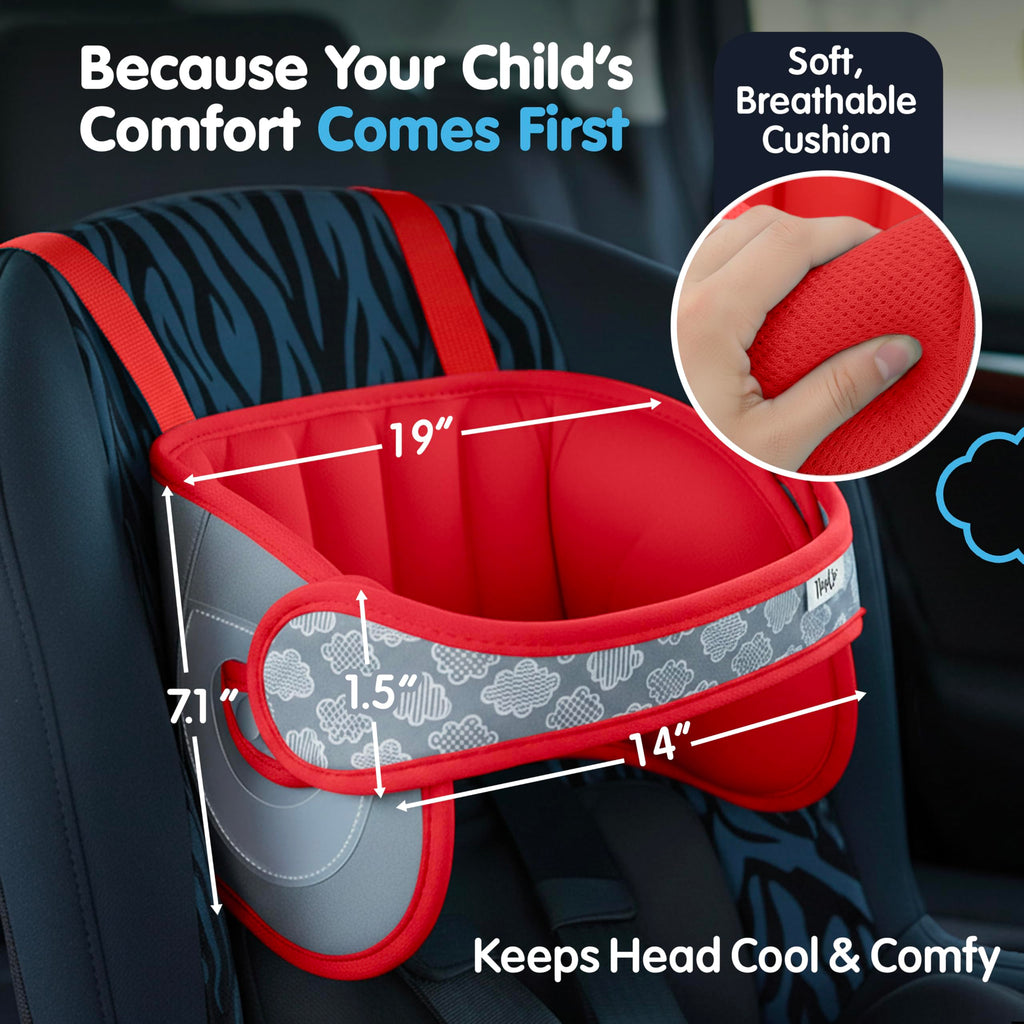 Car Seat Head Support for Toddler Red D605403
