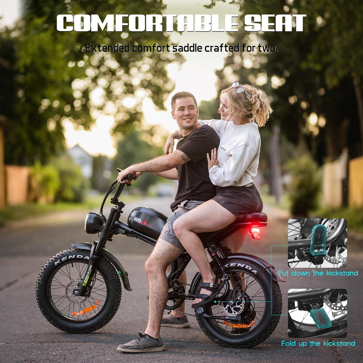 Peak 1500W 48V 20Ah 20'' Fat Tire 7-Speed Electric Bike O891