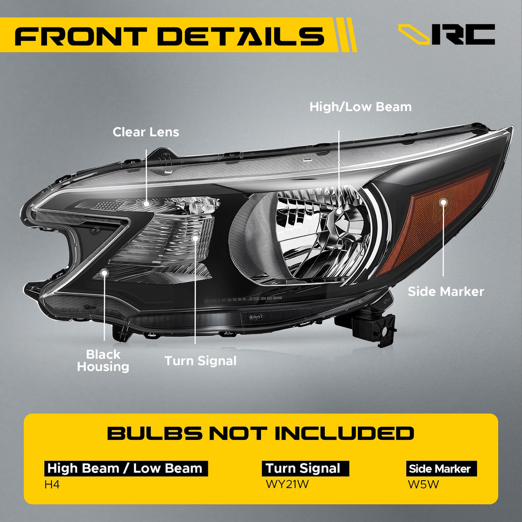 Headlight Compatible with 2012-2014 Honda CR-V Halogen Type R890