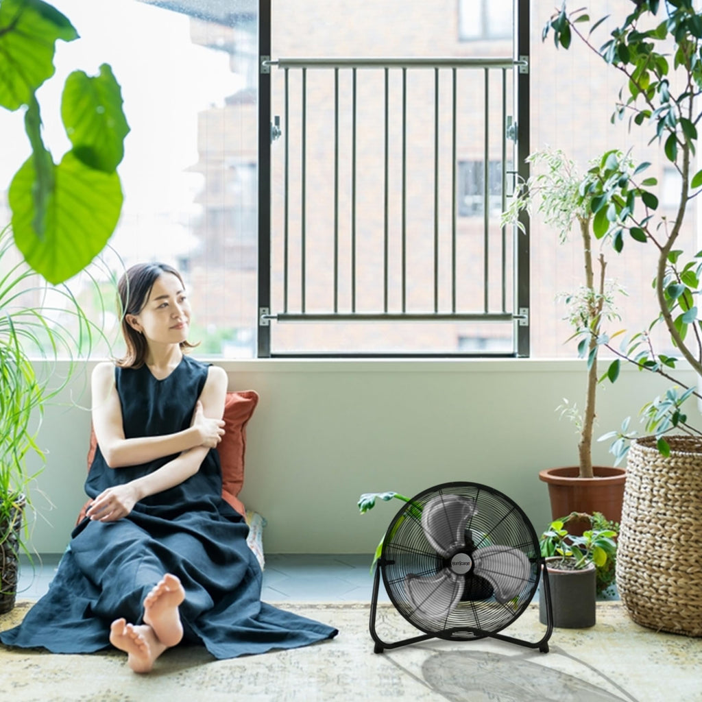 Black 20in 3 Speeds Floor Fan 2 Pack K966