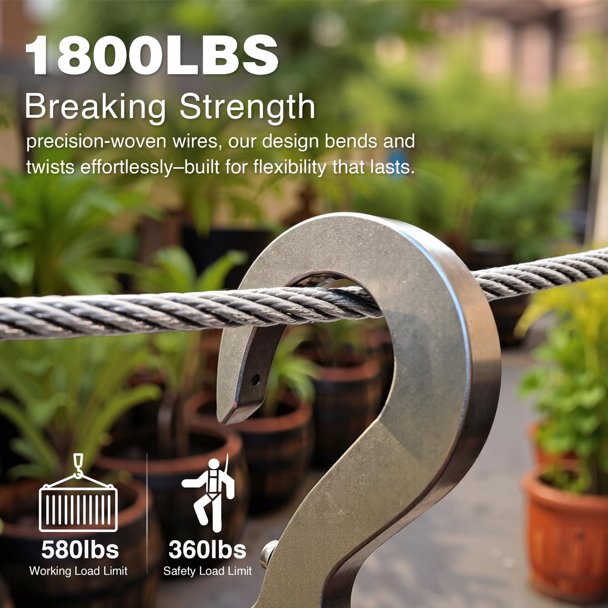 1000FT 1/8" T316 Stainless Steel Cable with Cutter H1045