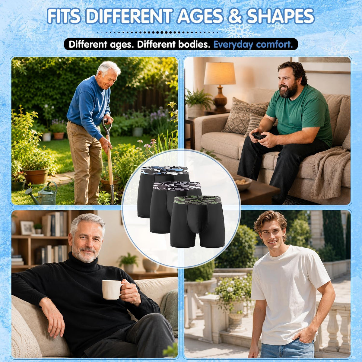 Men's Incontinence Underwear, 3 Pack E20321