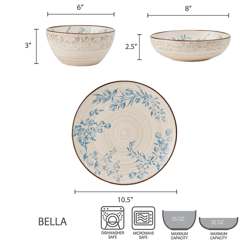 12 Piece Multicolor Dinnerware Set J2302