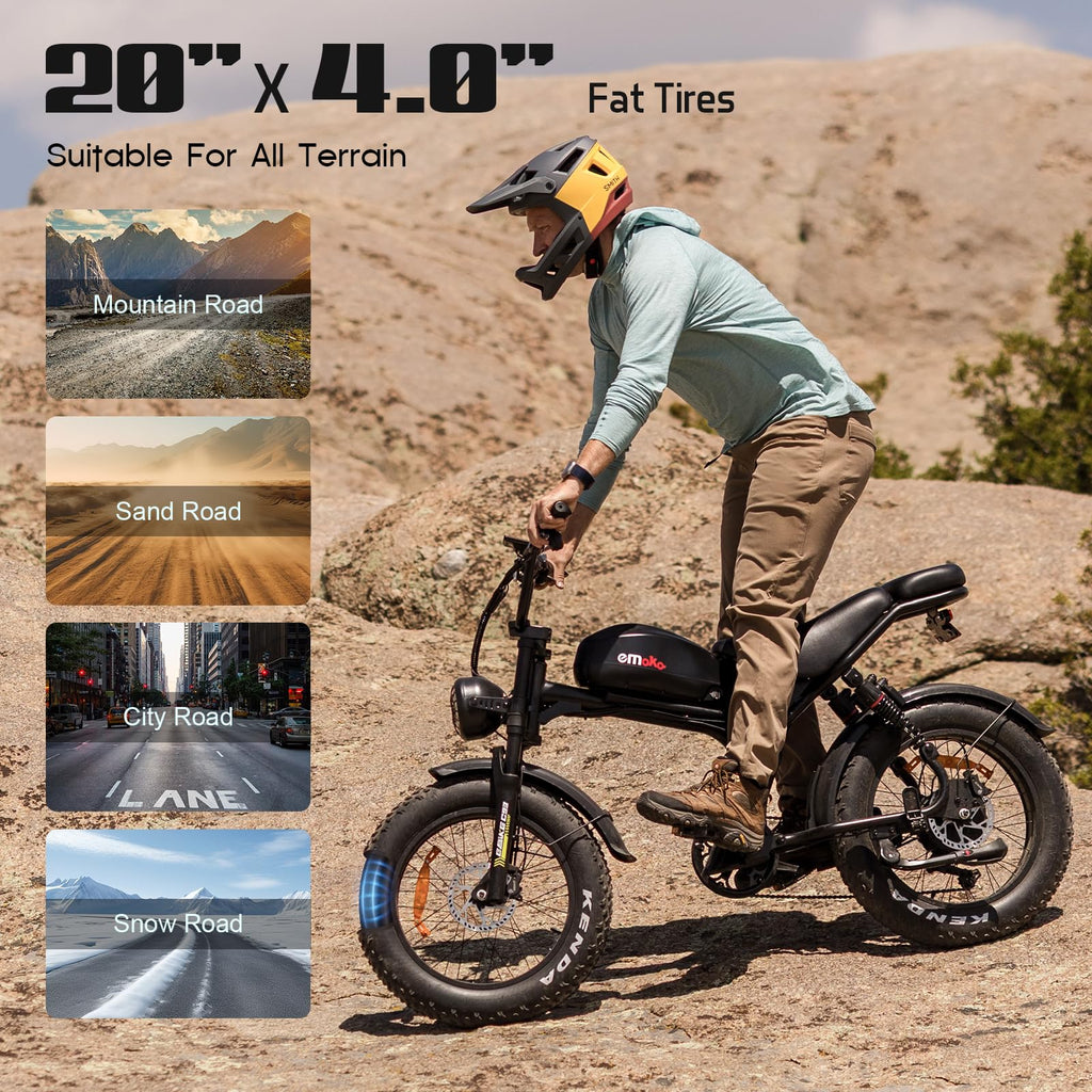 Peak 1500W 48V 20Ah 20'' Fat Tire 7-Speed Electric Bike O891