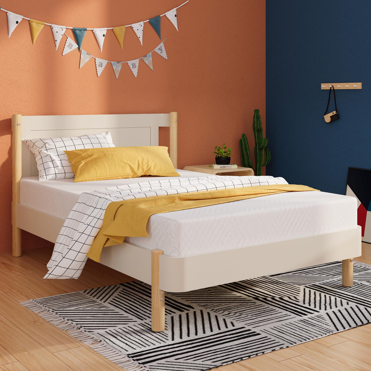 Twin 5 Inch Green Tea Gel Memory Foam Mattress H199