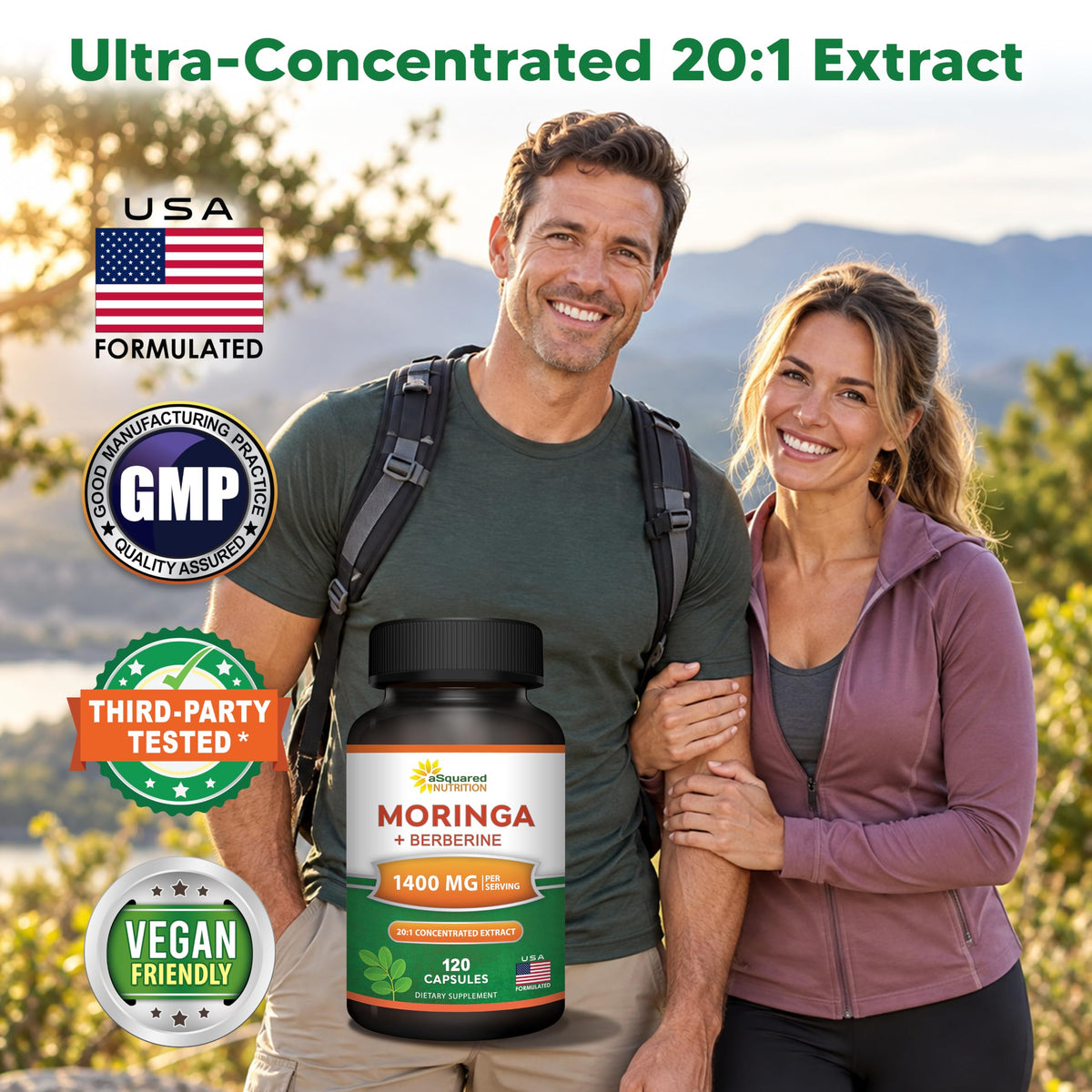 Moringa with Berberine Supplement 120 Capsules H857168