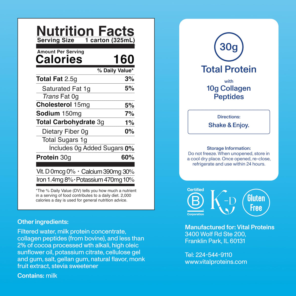Chocolate Collagen & Protein Shake 12 Count H801082