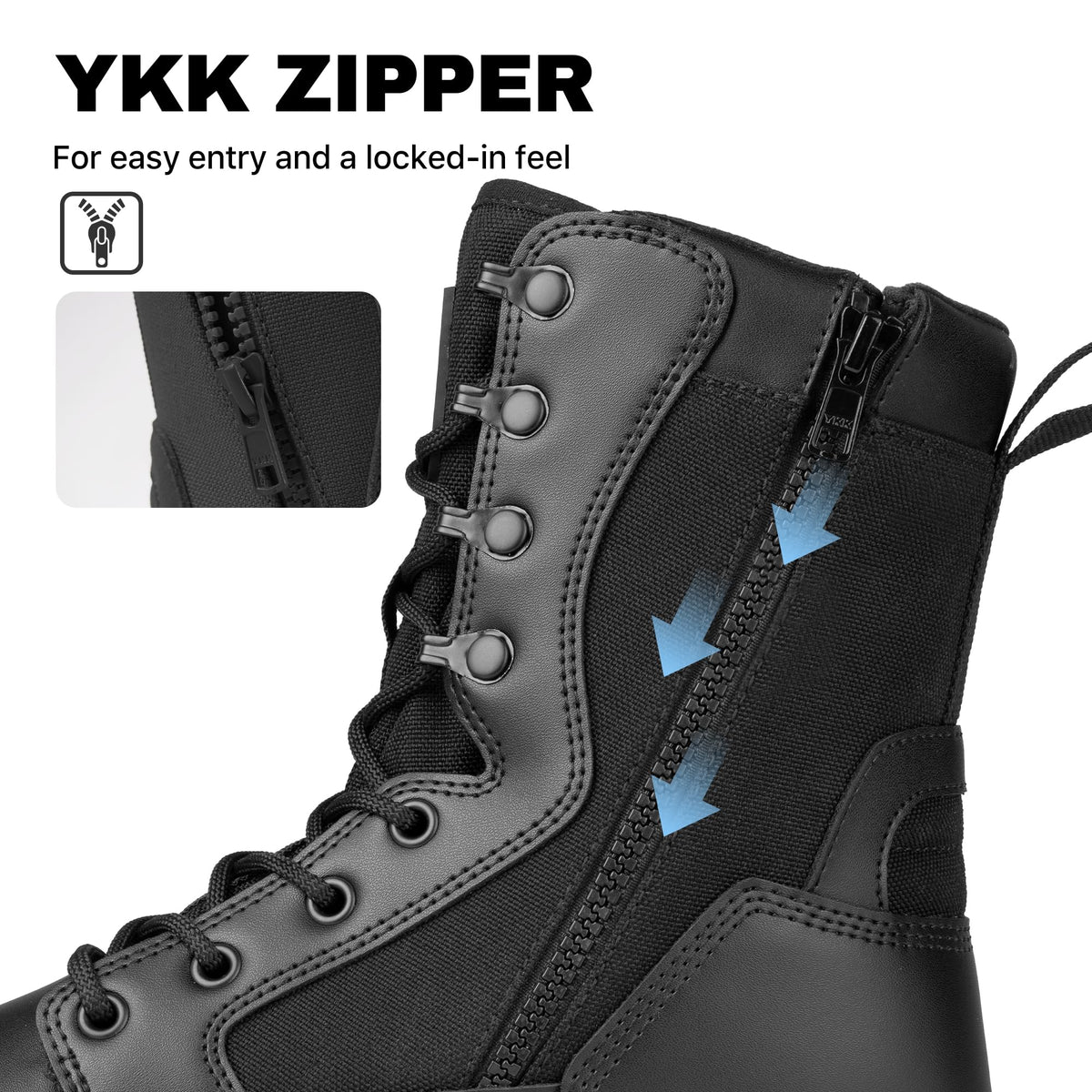Waterproof Side Zip 8" Tactical Boot Z904552