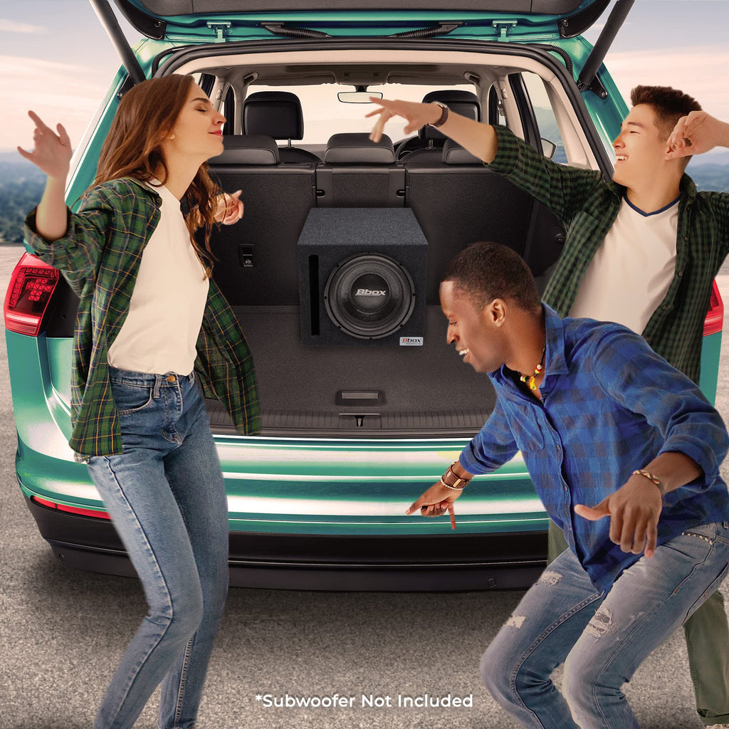 Single Vented 12 Inch Subwoofer Box with Nickel Finish Terminals U822195