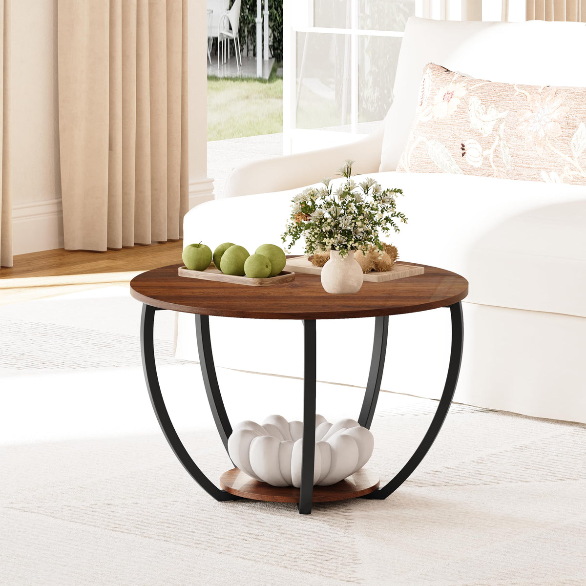Round Coffee Table with Storage E93747