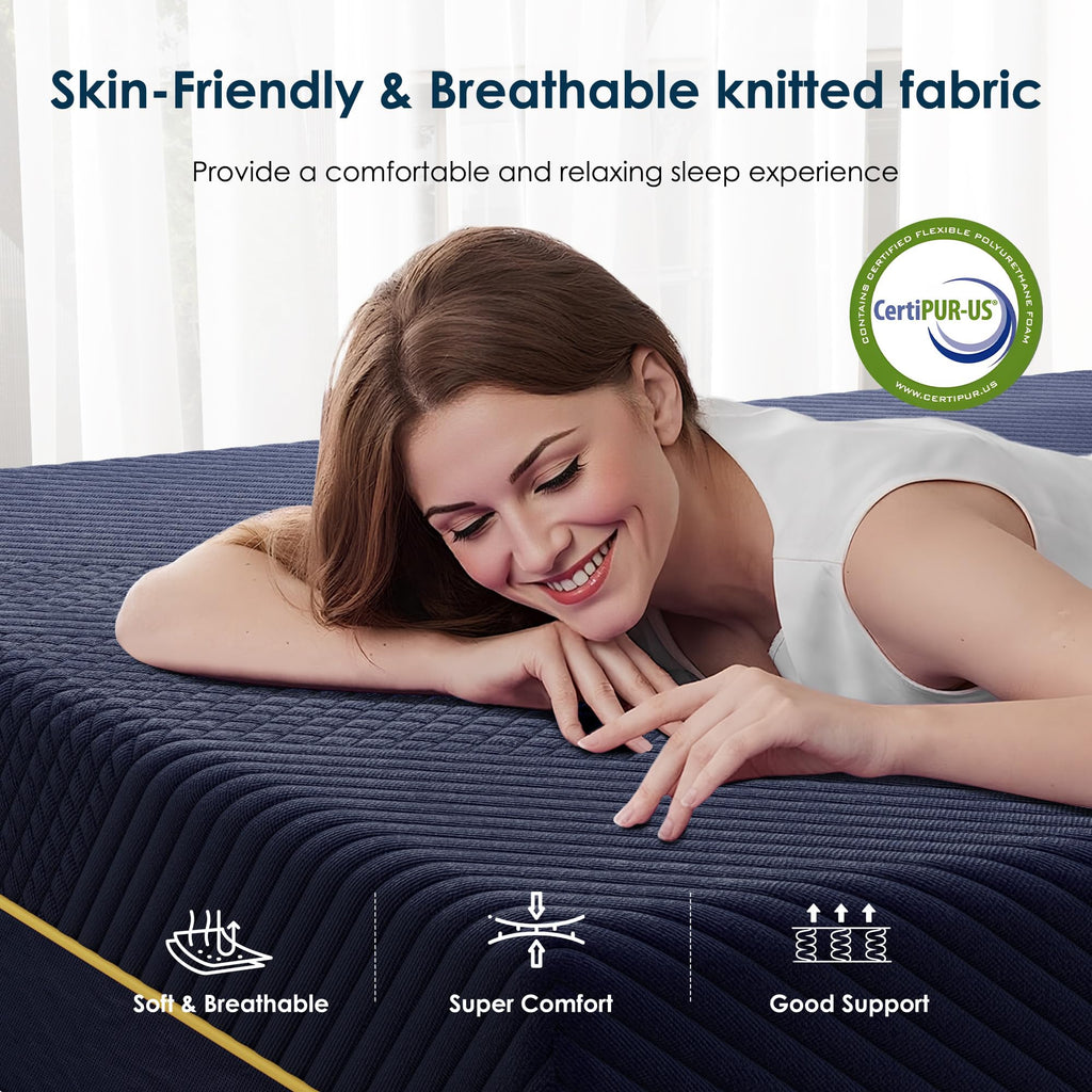 Twin 10 Inch Gel Infused Memory Foam Mattress Y9360