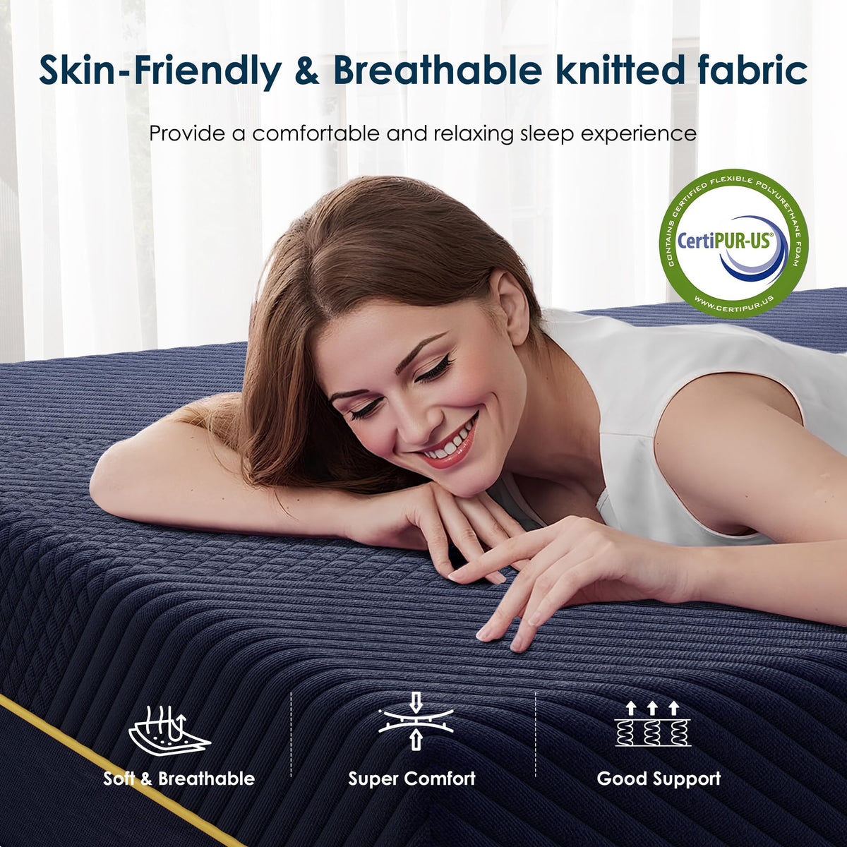 Twin 10 Inch Gel Infused Memory Foam Mattress Y9360