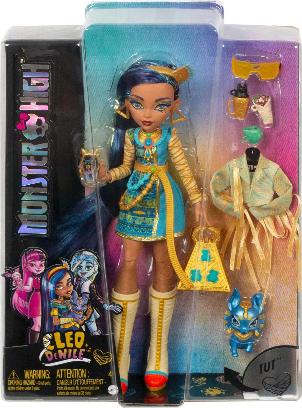 Monster High Doll with Blue Streaked Hair and Fashion Accessories Y290