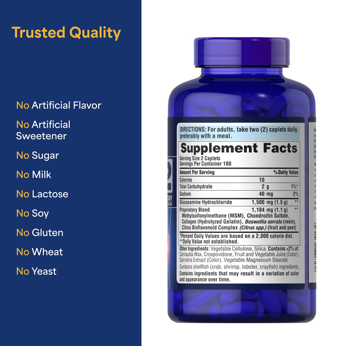 Glucosamine Chondroitin MSM 360 Coated Tablets Q7468