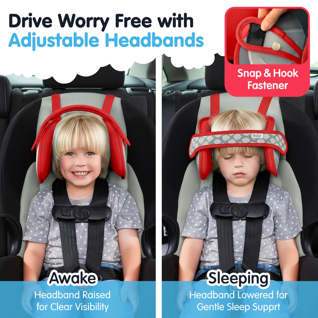Car Seat Head Support for Toddler Red D605403