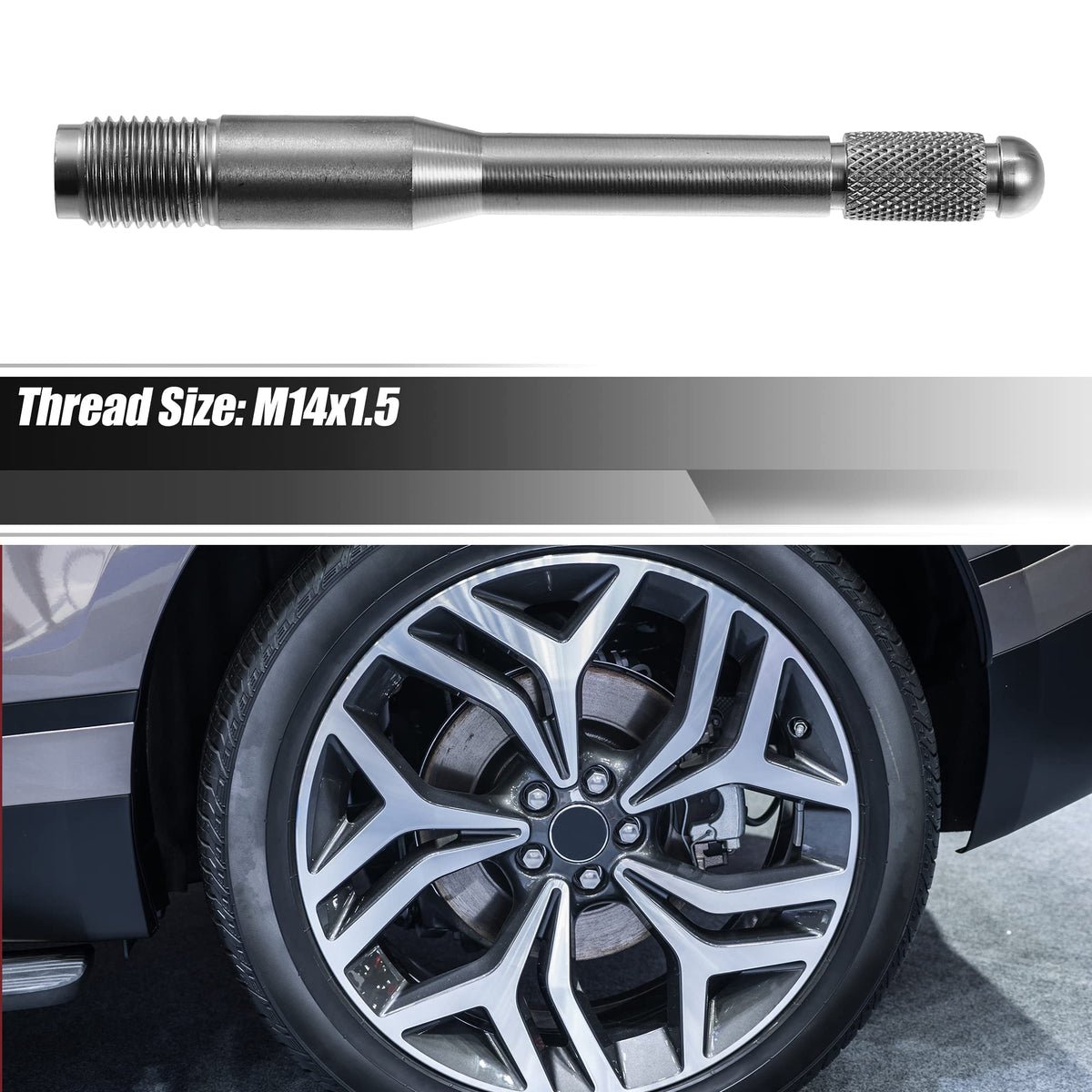 M14x1.5 Wheel Alignment Pin Mounting Tool Silver Tone Q3538