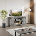 65" Rustic Farmhouse TV Stand with Sliding Barn Doors E356685