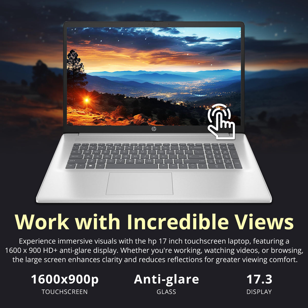 17.3" HD+ Touchscreen Laptop, AMD Ryzen 5, 16GB RAM, 1.5TB Storage, Silver P5808