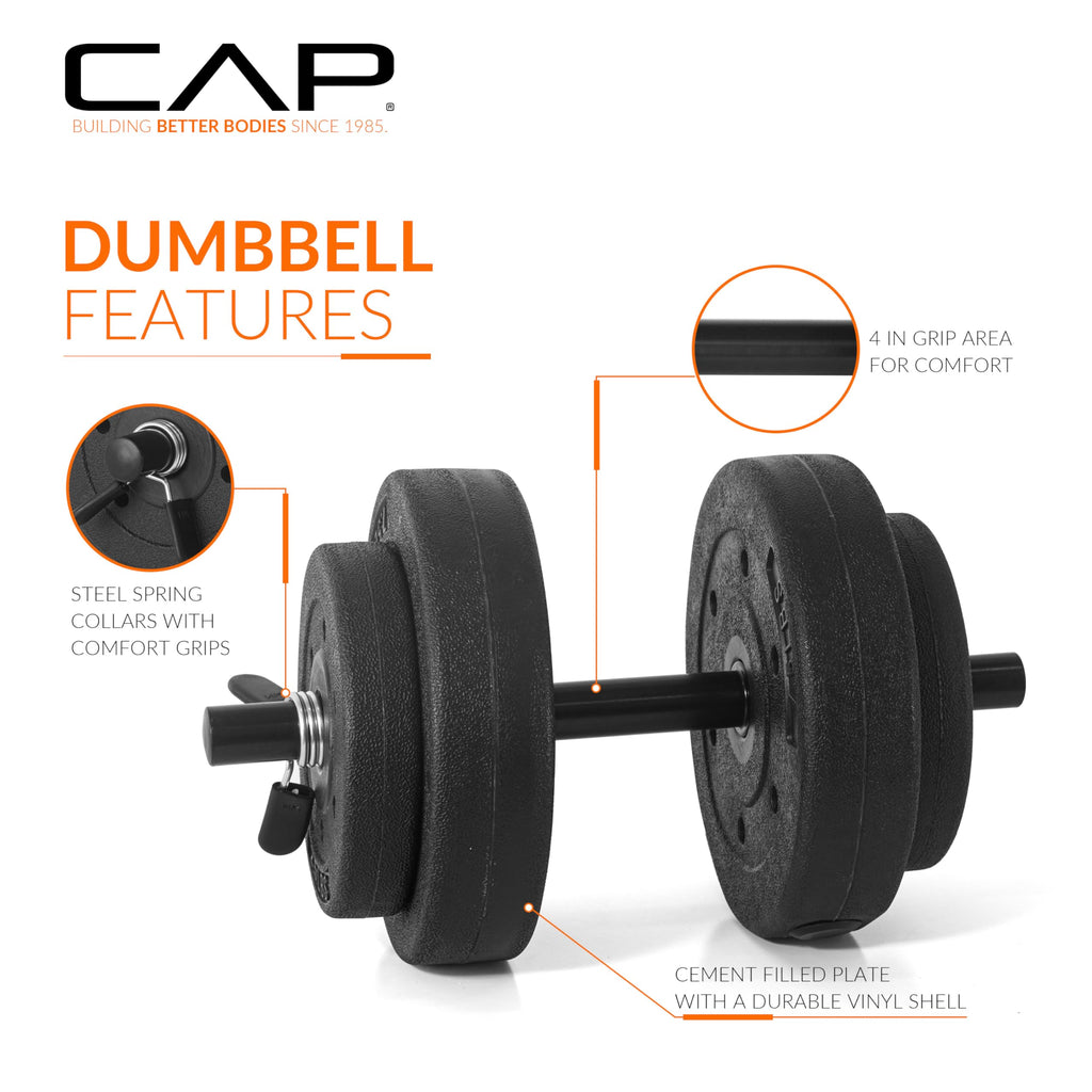 40 LB Adjustable Cement Dumbbell Set K186004