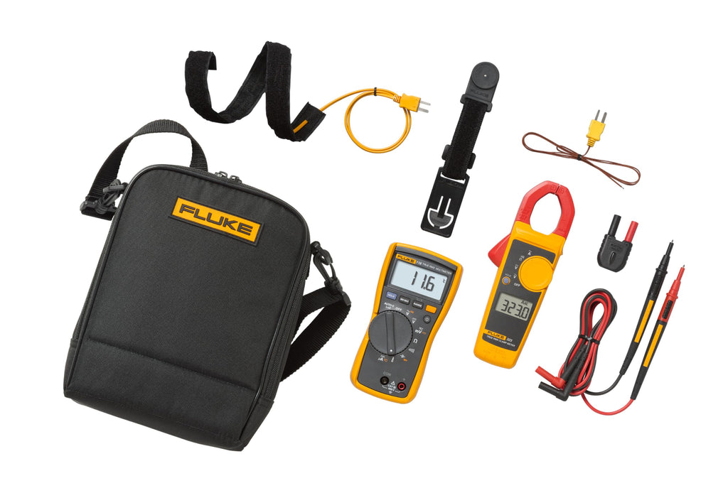 Multimeter and Clamp Meter Combo Kit with Test Leads and Carrying Case F880