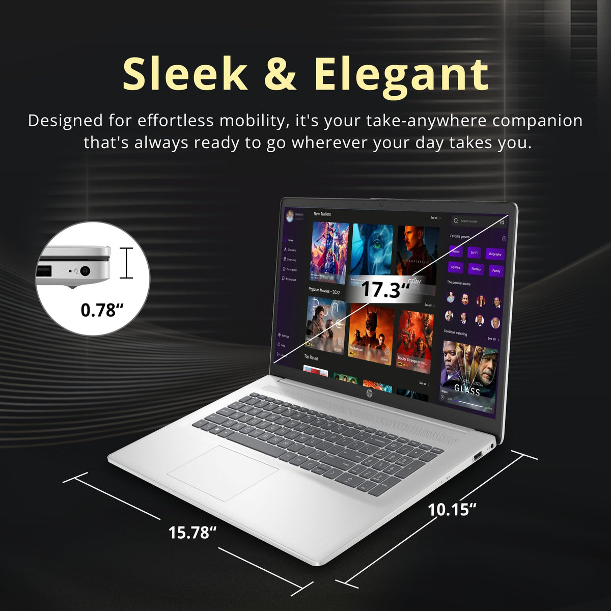 17.3" HD+ Touchscreen Laptop, AMD Ryzen 5, 16GB RAM, 1.5TB Storage, Silver P5808