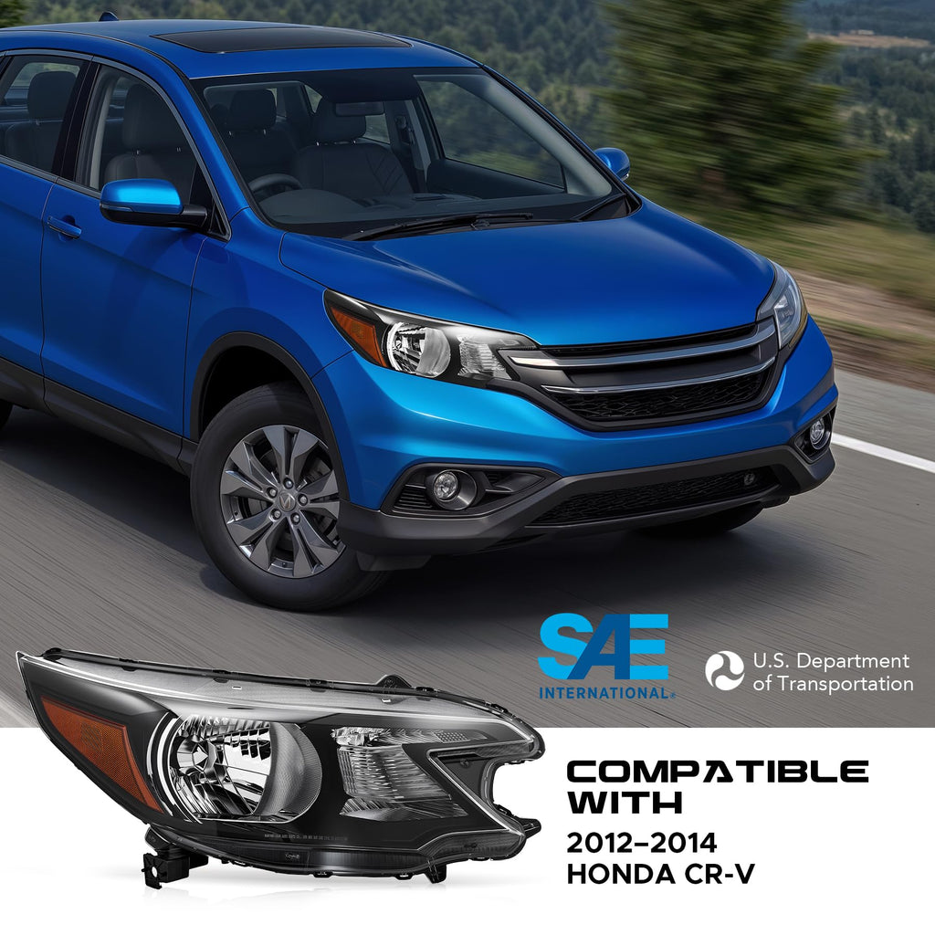 Headlight Compatible with 2012-2014 Honda CR-V Halogen Type R890