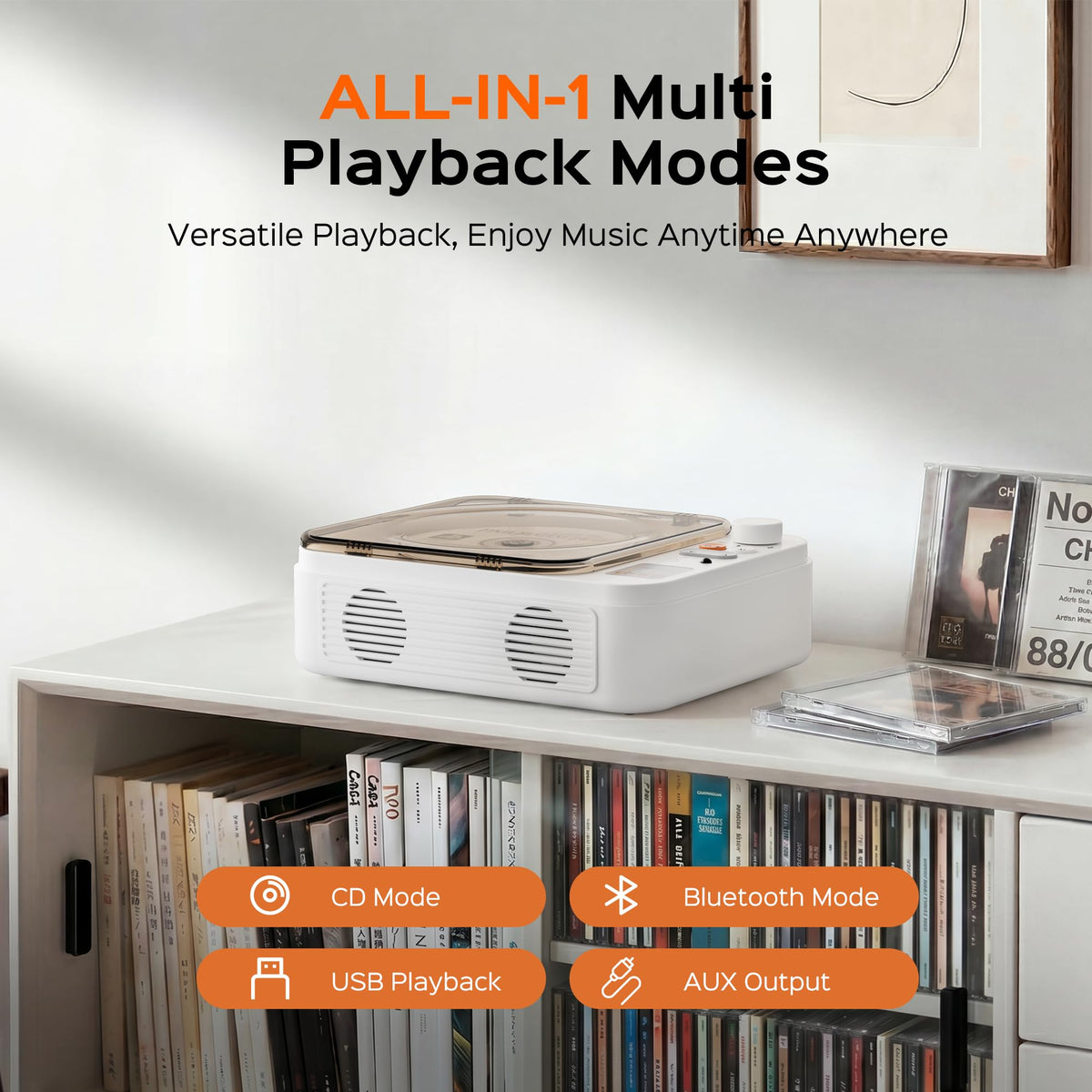 Portable CD Player with Bluetooth J8328