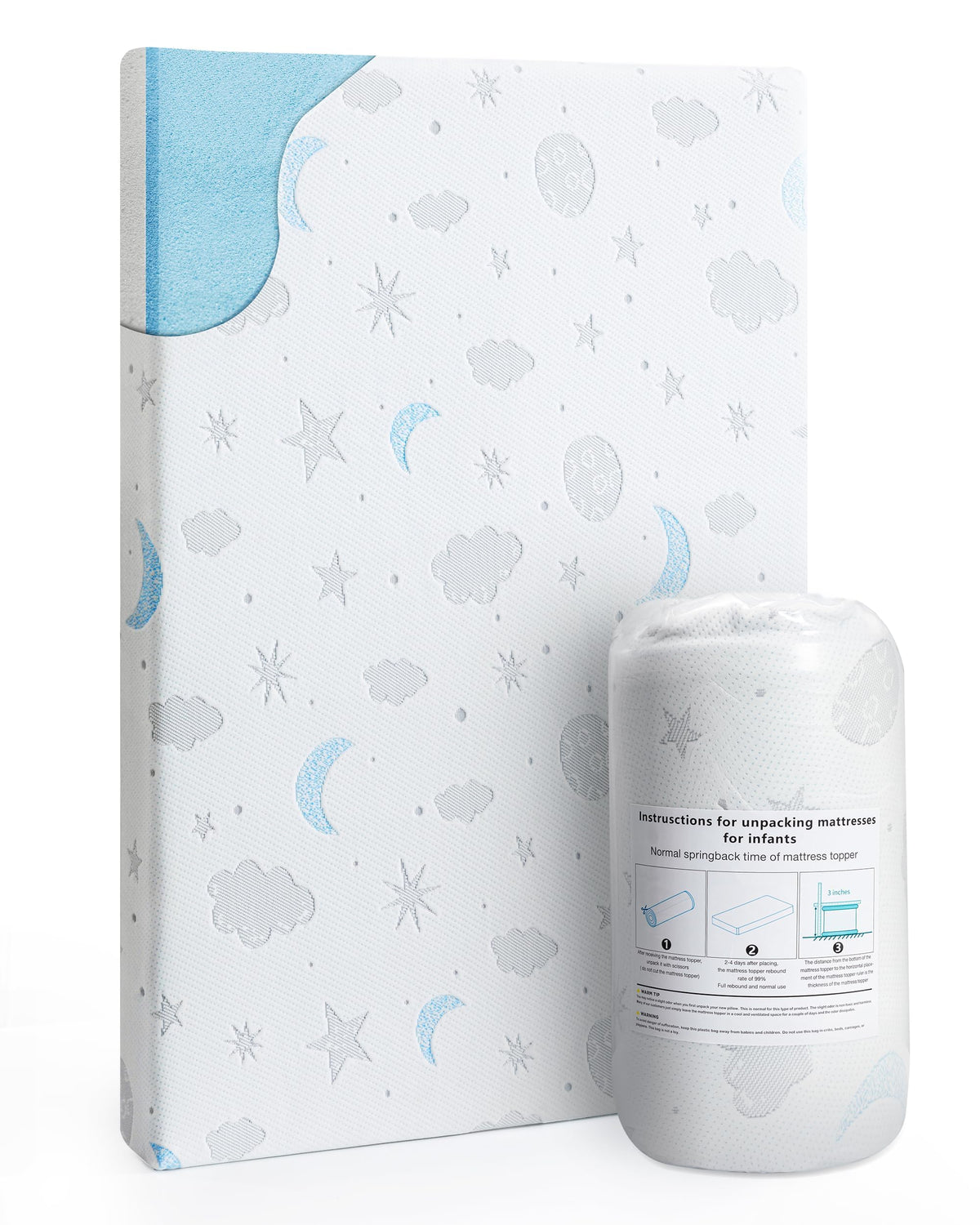 38x26'' Breathable Soft Plush Memory Foam Pack and Play Mattress A9834