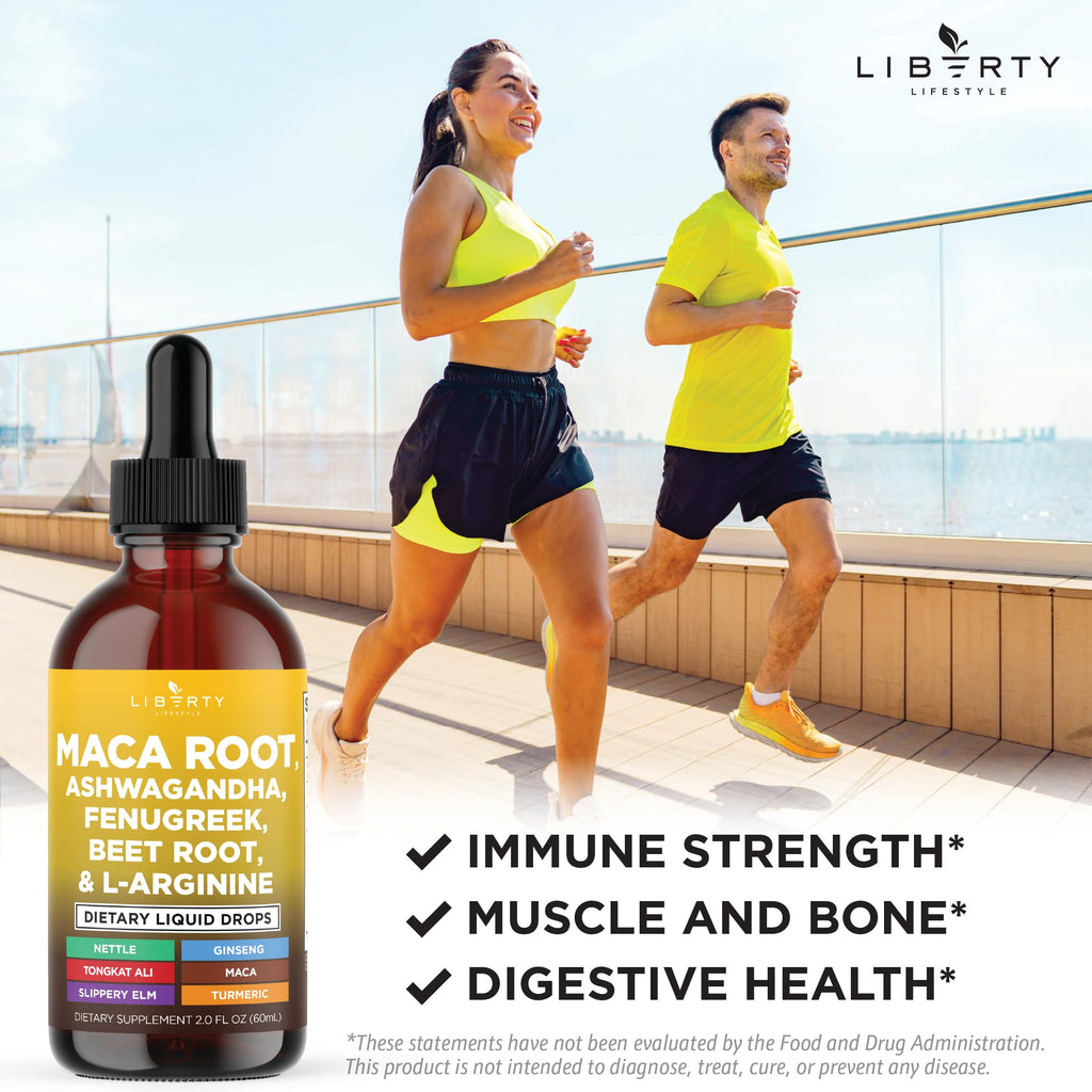 Organic Maca Root Liquid Drops with Ashwagandha 2oz X614