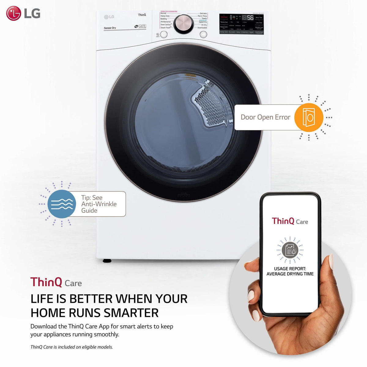 7.4 Cu. Ft. Vented Electric Dryer in White Y157