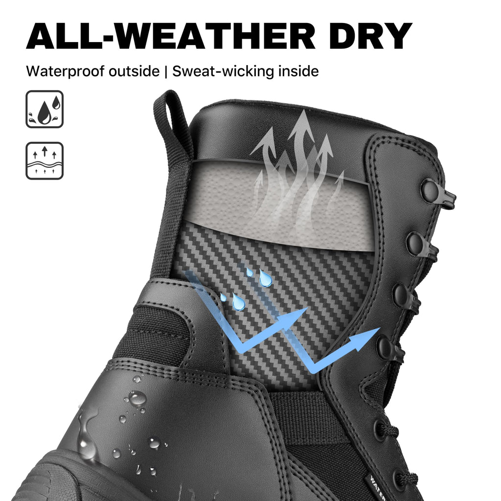 Waterproof Side Zip 8" Tactical Boot Z904552