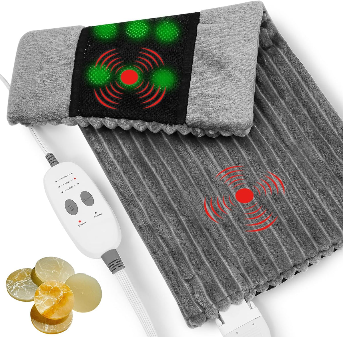 Far Infrared Jade Vibrating Weighted Heating Pad P33216