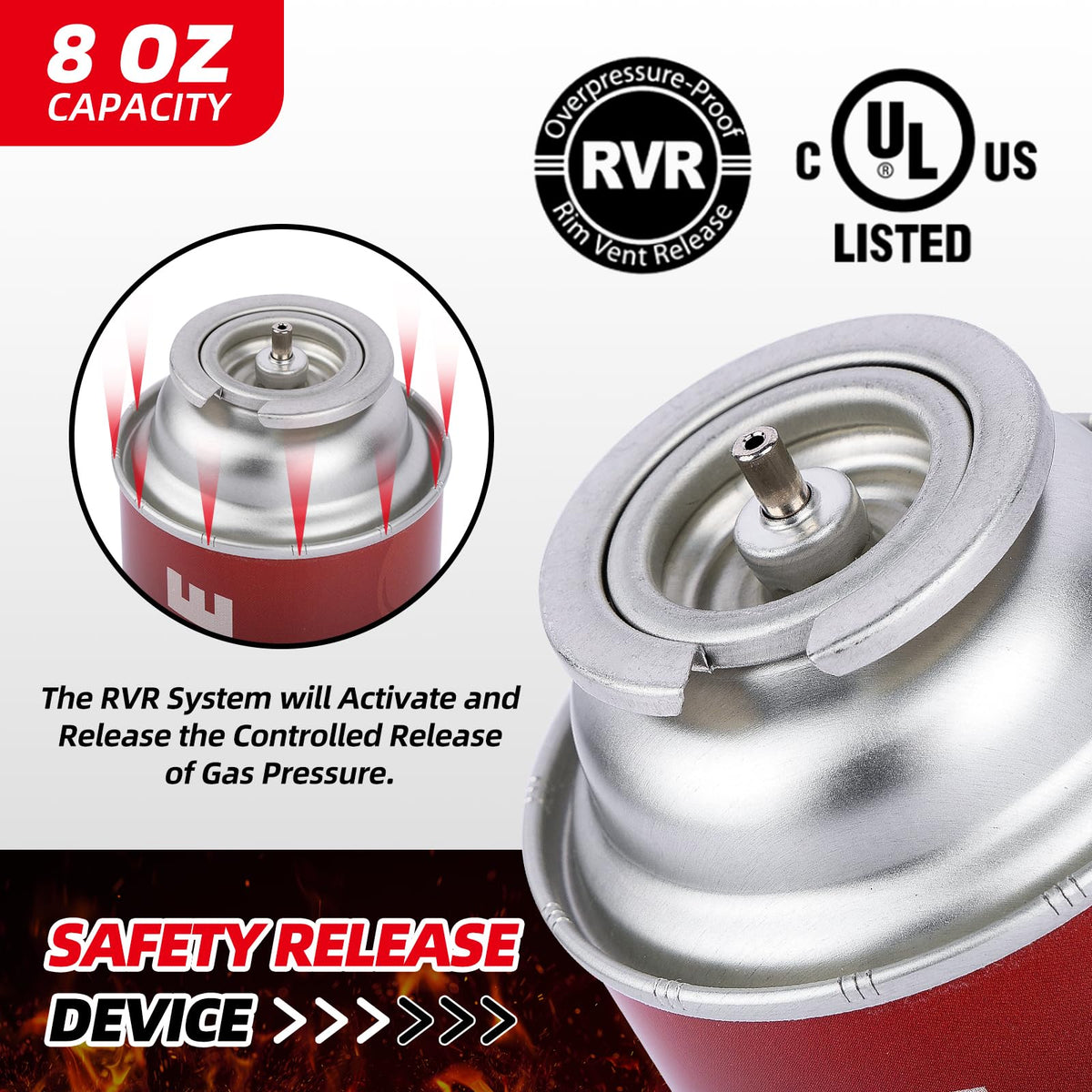 8 oz Butane Fuel Canisters, Pack of 28 A963