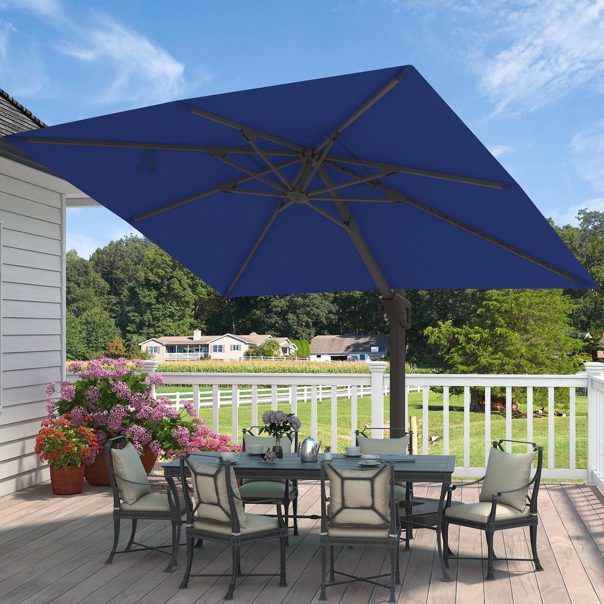 9' X 12' Rectangular Cantilever Patio Umbrella P86363