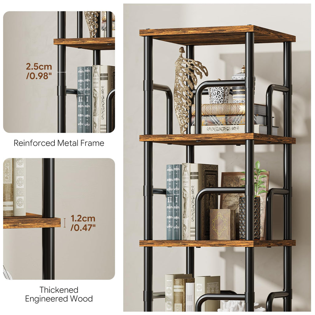 5-Tier Rotating Bookshelf with Safety Rails P35725