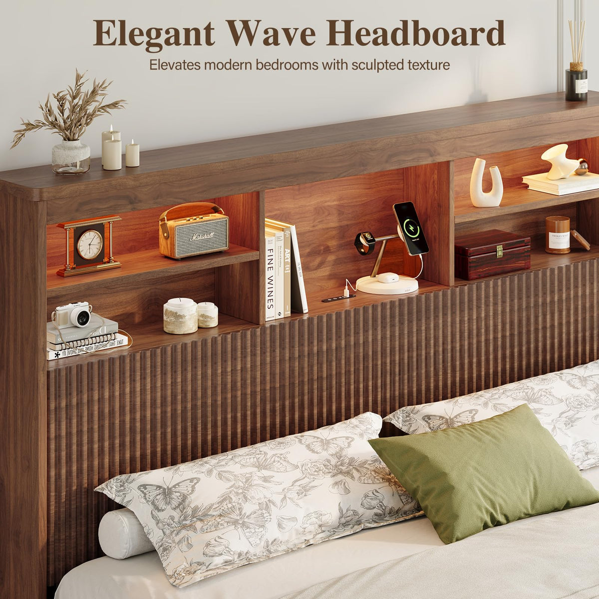 Queen Size Bed Frame with 4 Storage Drawers M221932