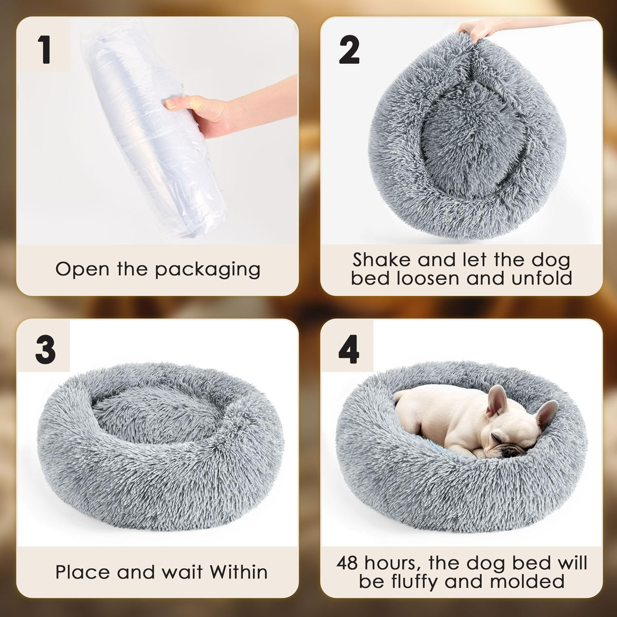 20in Calming Donut Dog & Cat Bed E35752