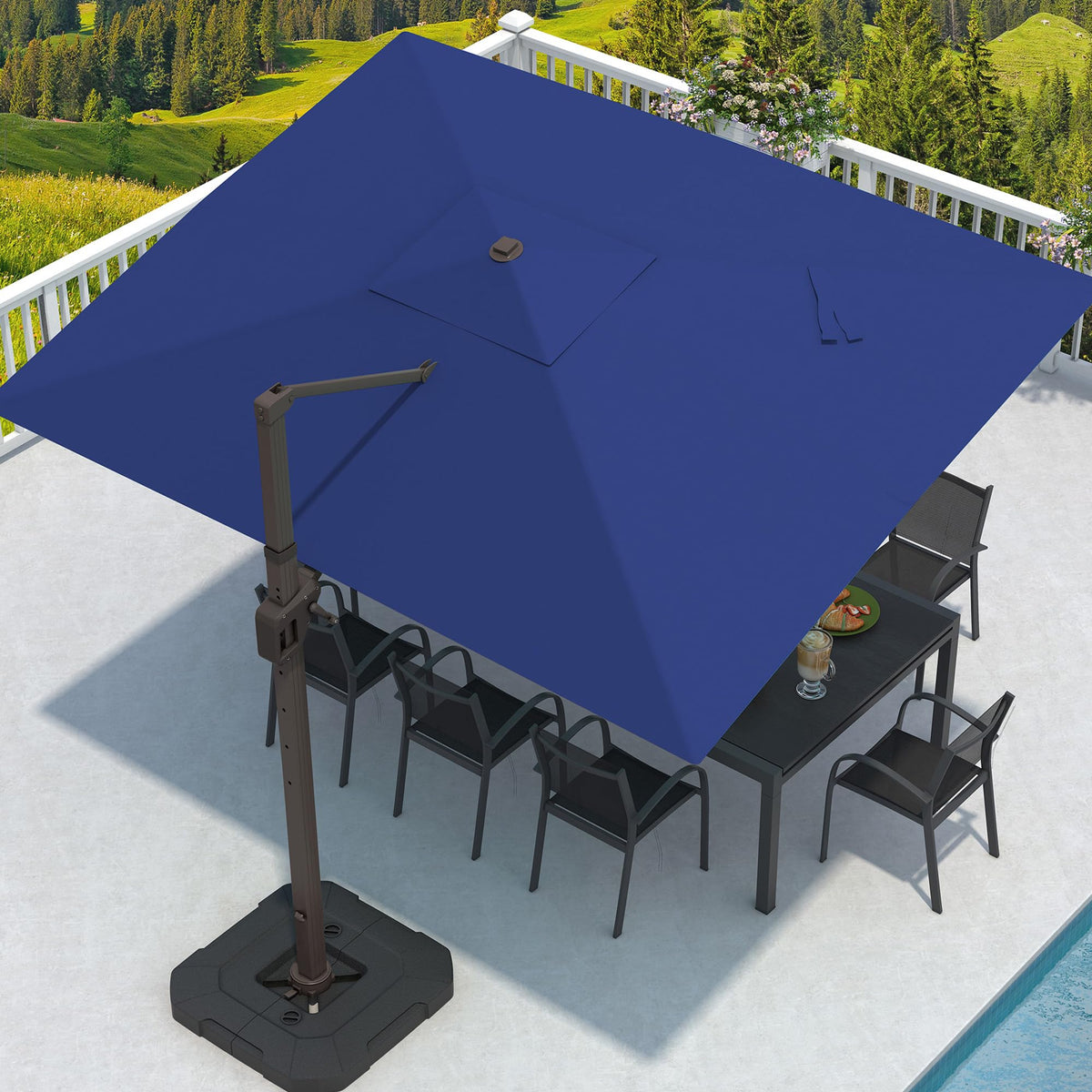 9' X 12' Rectangular Cantilever Patio Umbrella P86363