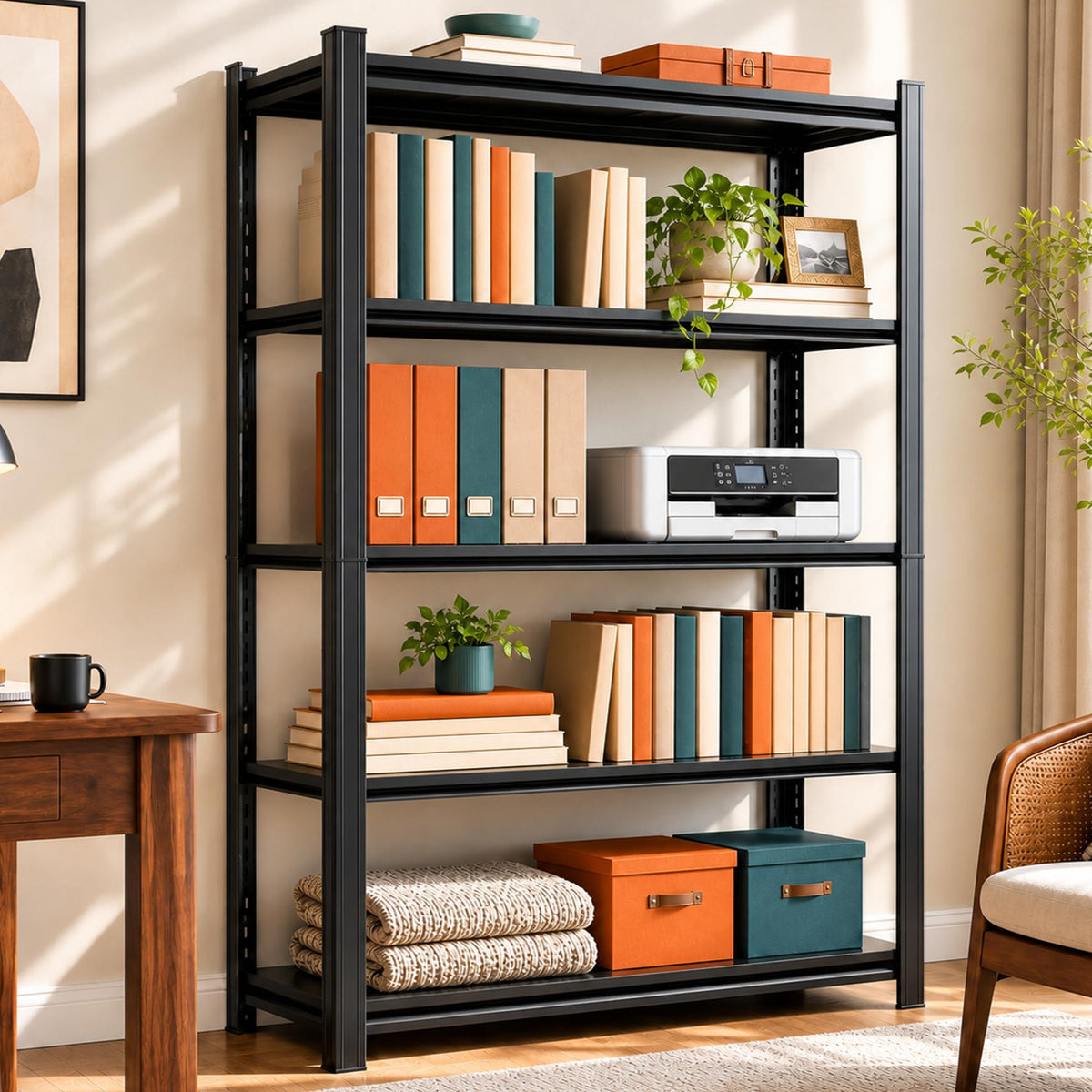 Metal Adjustable Heavy Duty Bookshelf O8140