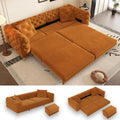 Orange Velvet 3 in 1 Convertible Sleeper Sofa O1314